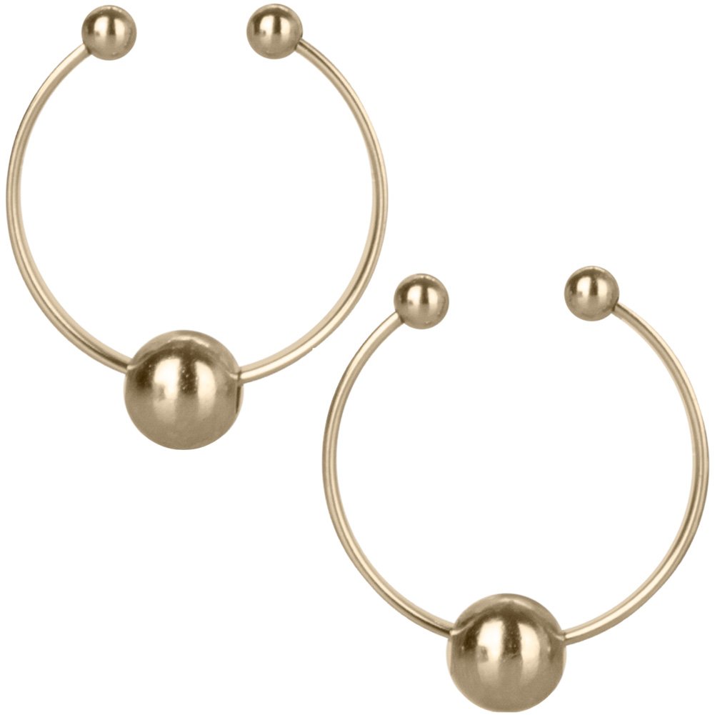 BVLA - Body Vision Forward Facing Nipple Barbells in Gold with White CZ's –  Starfire Body Jewelry Company